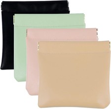 4PCS Mini Makeup Bags Set for Women Cosmetic Pouch Coin Purse Travel Organizer