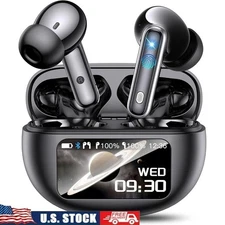 Translation Earbuds Bluetooth 5.4 Noise Cancelling Touch Control 36Hr Playtime