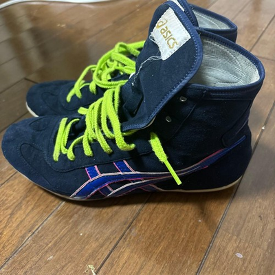 #ad asics Og EX EO TWR900 Old Model Wrestling Boxing Shoes Black Blue Pink US8 26cm $350.00