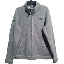 The North Face Gray Tech Full Zip Fleece Pullover Size XL
