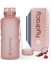 Hydracy Water Bottle-2 Litre BPA Free No Sweat Sleeve|Fruit Infuser | Rose Gold