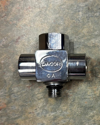 Used Dacor Low Pressure 3 Way Hose Splitter 3/8 '' Threads