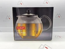 Authenthic Bodum 1801-16 Assam Tea Press, Permanent Filter, Glass Handle, 1.0 L