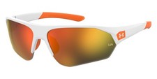 New Under Armour Unisex Teen Sunglasses UA 7000/S 0IXN/50 White Orange/Blue 69mm