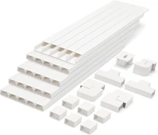 Cable Covers for Cords on Wall-392.5in Wire Hider for TV on Wall, White Cable Co