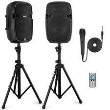 Pyle Wireless Portable PA system 1000W High Powered Bluetooth w/ Mike PPHP1049KT