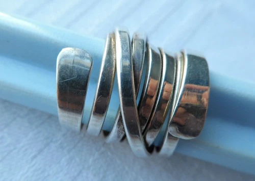 Large Vintage 925 Silver Ring - ring size N1/2