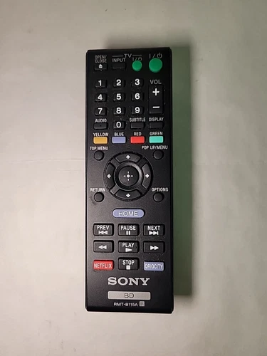 GENUINE SONY RMT-B115A BLU-RAY DVD PLAYER REMOTE - BDP-S280 - Picture 1 of 3