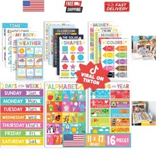 16 Educational Posters for Classroom Decor - Colorful Educational Posters for...