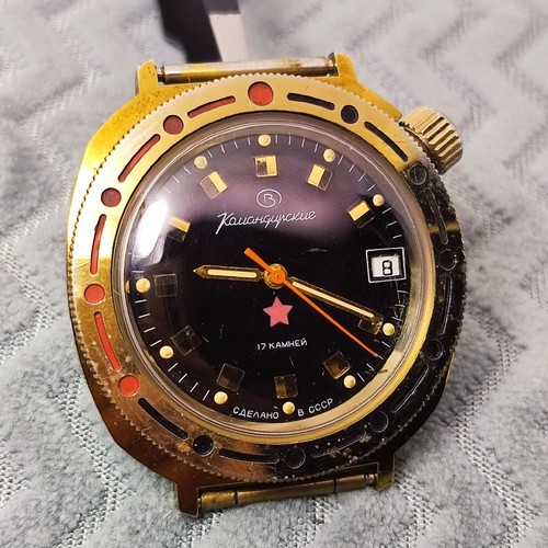 ⭐Vintage Soviet watch VOSTOK komandirskie 2414.A military made in USSR 1980s