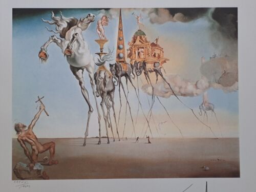 Salvador Dali Hand Signed Lithograph - The Temptation of St. Anthony - Picture 2 of 4