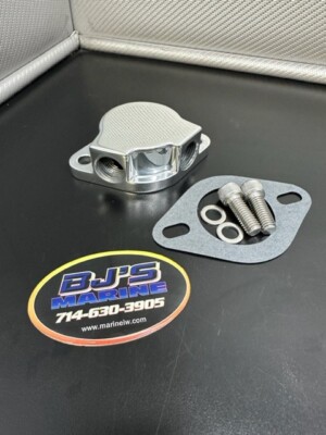 Billet Aluminum Chevy Boat Thermostat Housing 350 454 502 V Drive Berkeley Jet