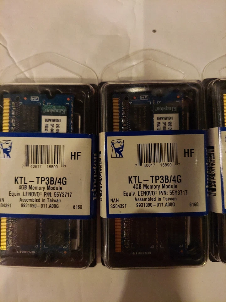 4 memory KTL-TP3B/4G Kingston 4GB DDR3 SoDimm Non ECC PC3-10600 1333Mhz 2Rx8 - Image 3 of 3