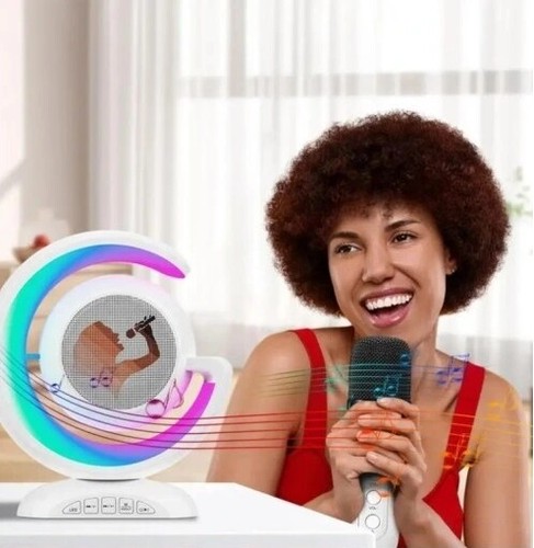 Karaoke-System Bluetooth-Karaoke-Maschine mit 2 Mikrofonen gut als Geschenk - Afbeelding 2 van 10