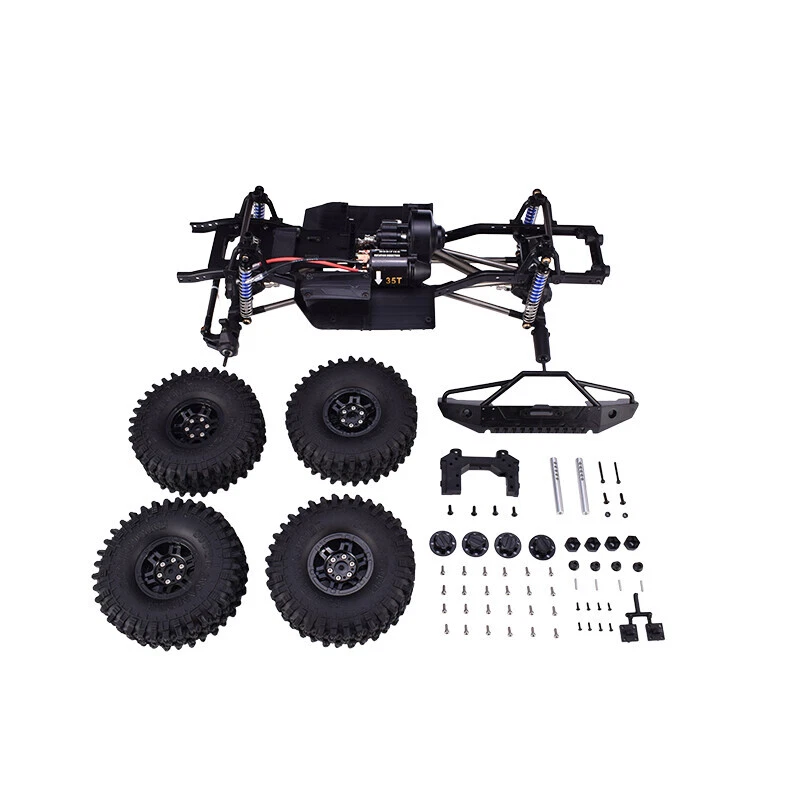 Chassis Frame Radstand montiert für 1/10 SCX10II 90046 RC Crawler DIY Base Set - Bild 2 von 4