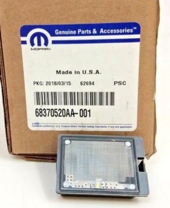 2018 dodge durango license plate light