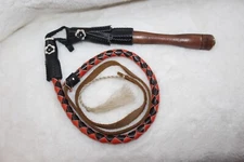 Bullwhip - Whip Bohos Wood and Braided Leather Hand-made