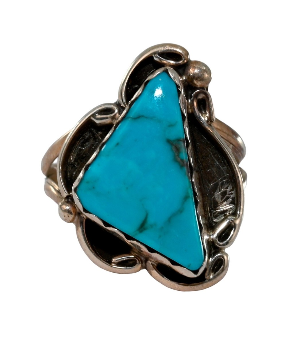 Important Vintage Native American Navajo Bisbee Turquoise Sterling Silver Bracelet Old Important Vintage Native American Navajo Bisbee Turquoise Sterling Silver Bracelet Old