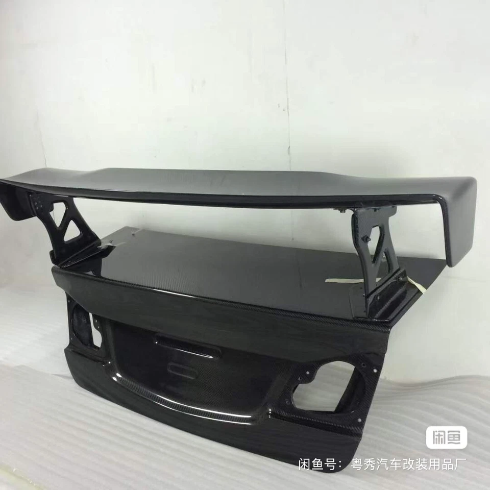 Elevadores de alerón de fibra de carbono estilo mina PARA Nissan Skyline R34 GTR GTT Foto 2 de 3