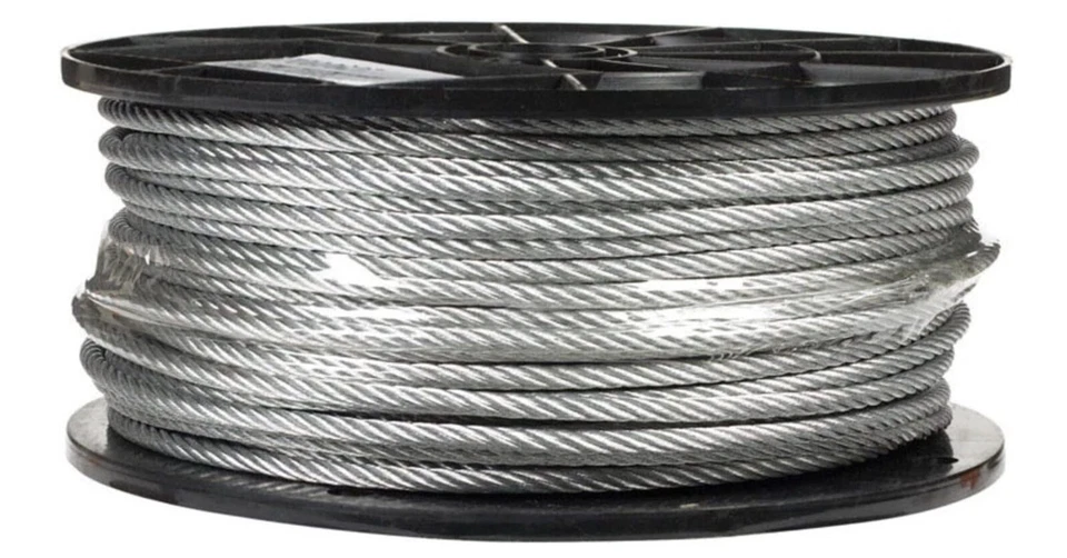 Campbell-7000627 Galvanized Steel Wire Rope, 7x19 Strand Core, 3/16" x 250 ft