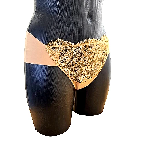 La Perla Exklusiver  String  Gr. 42  mit Spitze Karamell Luxus Dessous Neu - Bild 3 von 4