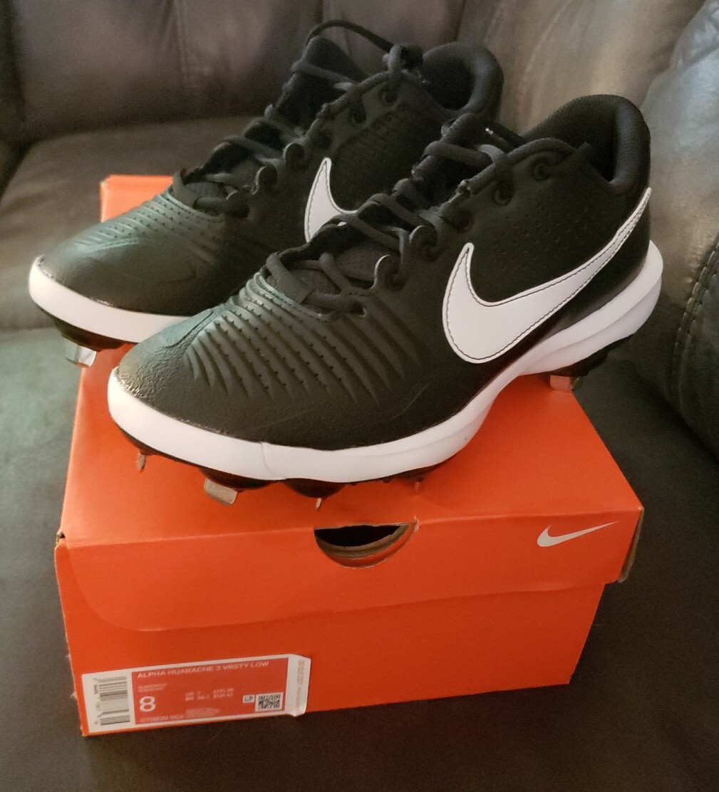NIKE ALPHA HUARACHE 3 VARSITY LOW METAL BASEBALL CLEATS CT0829-002 MEN'S SIZE: 8