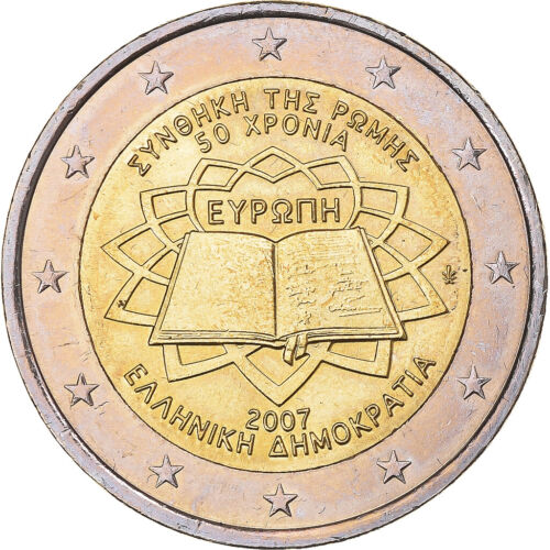 [#1147360] Greece, 2 Euro, Traité de Rome 50 ans, 2007, Athens, MS, Bi-Metal, li - Afbeelding 1 van 2