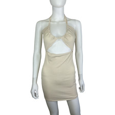 NEW SHEIN Women's Halterneck Backless Cut-out Bodycon Dress Size Small