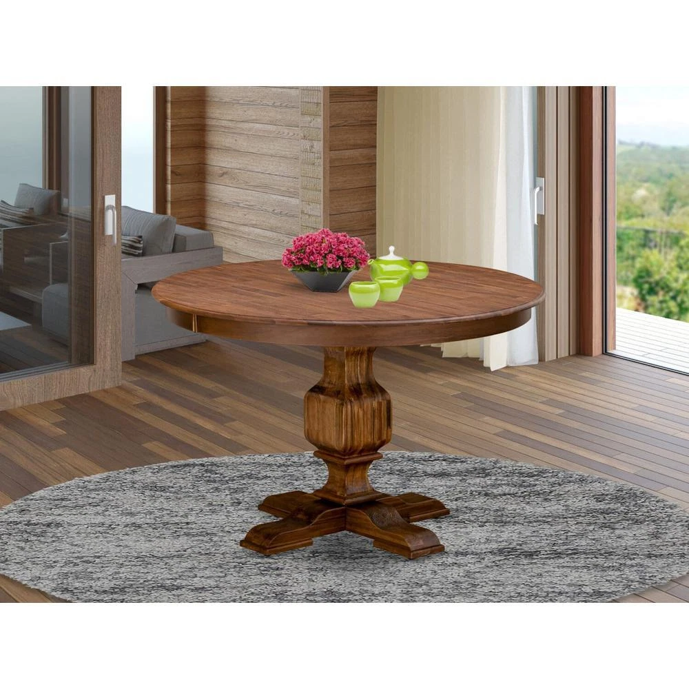 Round table with clearance chairs underneath