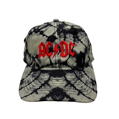 AC/DC Baseball Hat Adjustable Fit Black And Gray Tie Dye Red ...