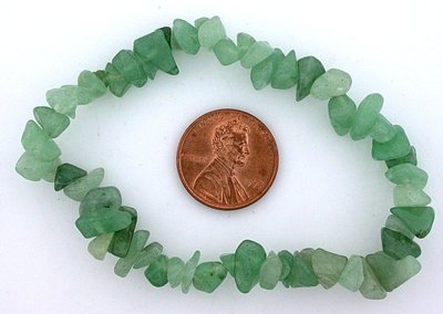GREEN AVENTURINE CHIP NATURAL GEMSTONE GEM STONE BEADS STRETCH BRACELET SB30