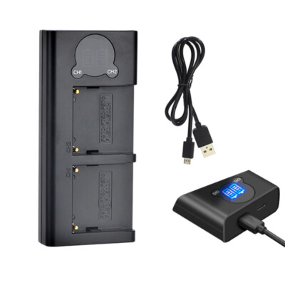 Dual LCD Ladegerät USB-C für Sony DCR-TV900/E DCR-VX2000/E DCR-VX2100/E