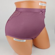 Lane Bryant Cacique No Show Full Brief 18/20 Plus Panties Solid Purple Lace Hips