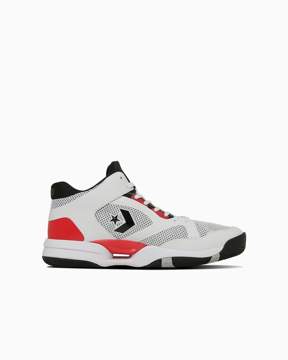 国内配送 CONVERSE CONS ACCELERATOR MID WHITE/RED Converse Cons Accelerator Mid White Red 33500400 Men's Size