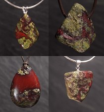 Unikat Edelstein Anhänger Drachenblut Jaspis Drachenstein für Ketten Steinschatz