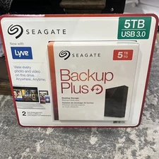 Seagate Backup Plus Hub 5TB Desktop Storage with Integrated USB Hub New Sealed