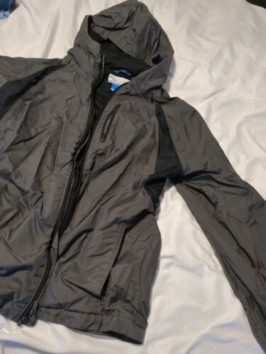 Columbia Jacket XL 18/20 Black And Gray Watertight Jacket Windbreaker