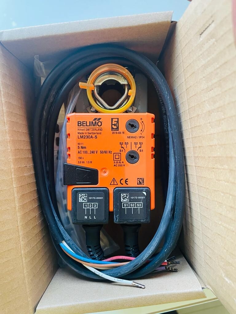 Intelmann Bypassklappe 100 Mm Mit Belimo LM230A Motor – Perfekt Für Erdwärmetauscher & Wohnraumlüftung