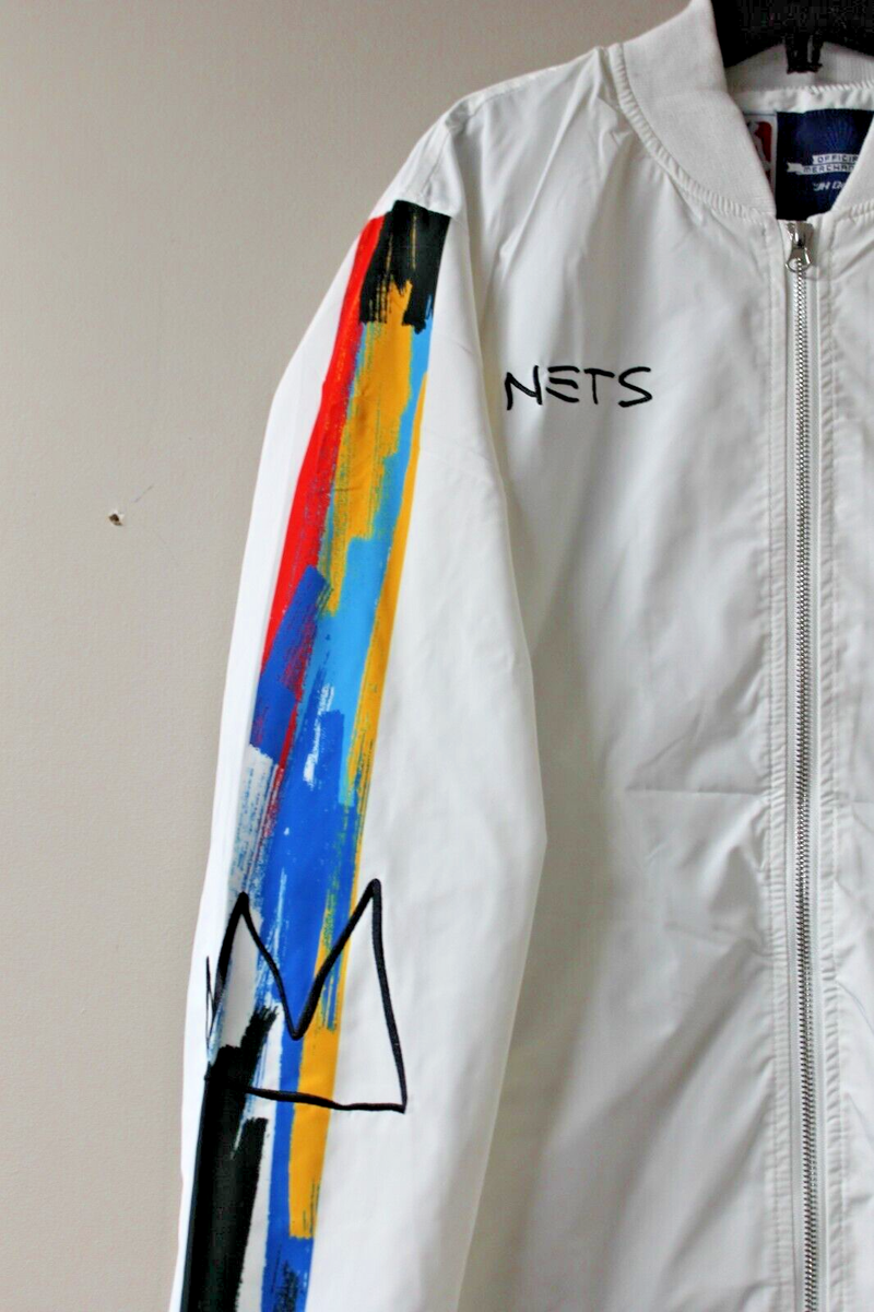 XXL‼️Brooklyn NETS NBA light jacket Men's Brooklyn Nets Nike White 2022/23 City Edition Showtime