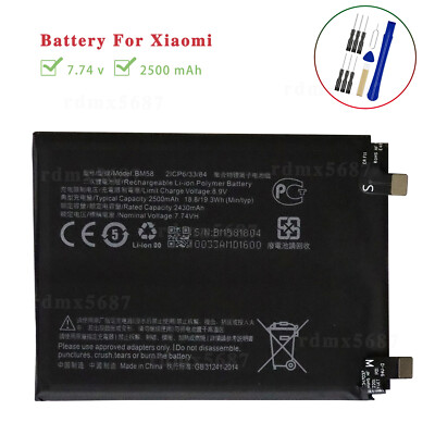 For Xiaomi 11T Pro 5G 2107113SG 11T 21081111RG New Battery BM58 2500mAh + Tool