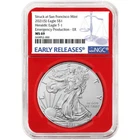 2021 (S) $1 American Silver Eagle NGC MS69 Emergency Production ER Blue Label...