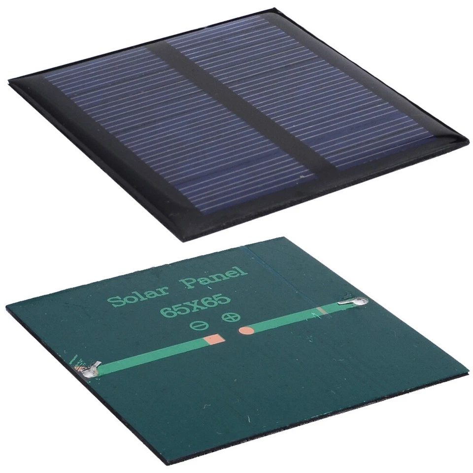 10 Stück Solarmodule 5,5V 90mA 0,6W 6,5x6,5 für Mini Solarzellen Stromgeräte  - Bild 2 von 4