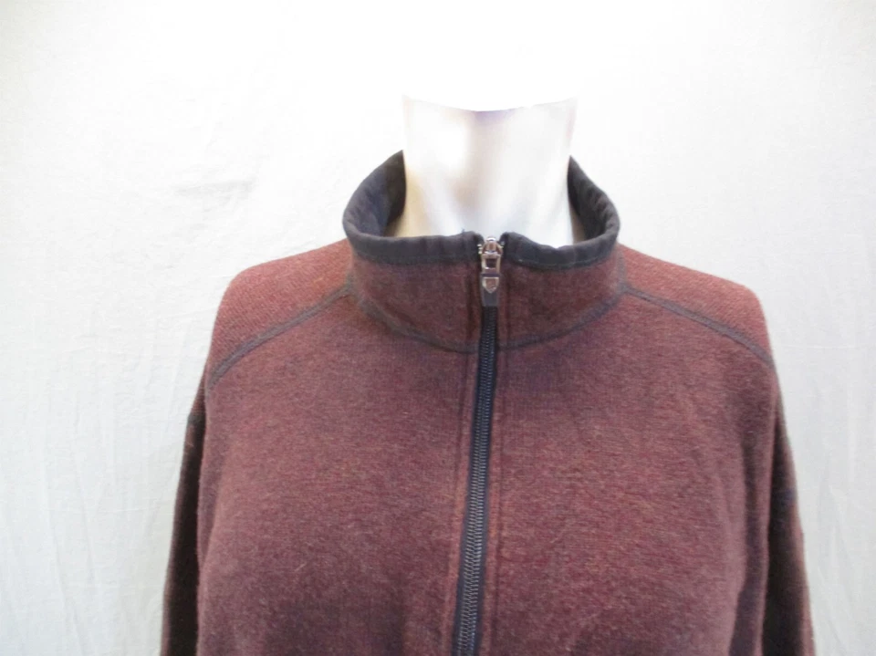 KUHL CHIANTI FLEECE Size L Mens Wool Blend 1/2 Zip Stand Collar Pullover 532 - Image 2 of 4