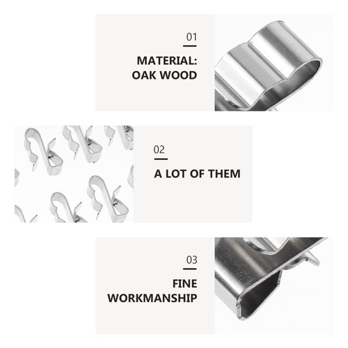 50 Pcs Stainless Wire Rope Clips Solar Power Cable Clips Trailer Frame Wire Clip - 第 5/12 張圖片