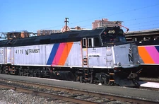 Original Slide: New Jersey Transit F40PH-2CAT 4119 at Hoboken, NJ
