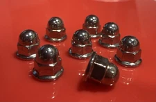 For Volvo License Plate Nuts Chrome Capped Qty 8