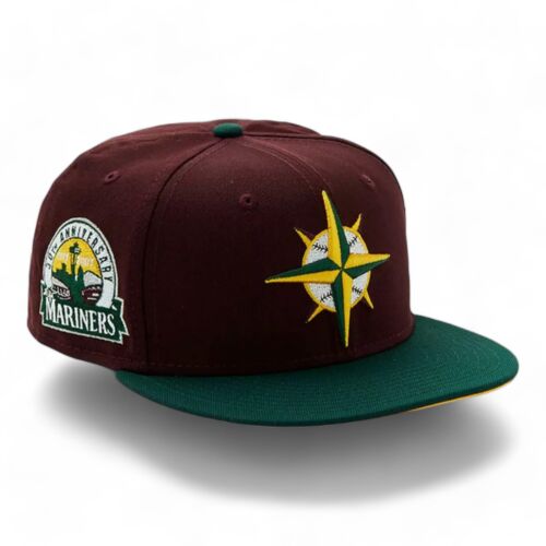 New Era Seattle Mariners Outdoor 59FIFTY Fitted Hat 30th Anniv Patch Sz 7 1/4 A2 - Picture 2 of 11