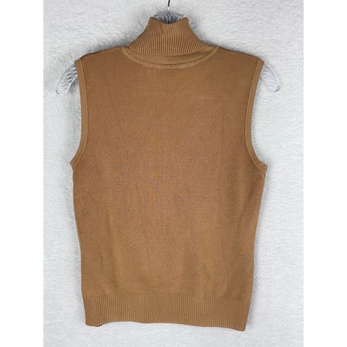 Caslon Strick Rollkragen Weste ärmellos Chevron Muster Pullover Tank Top Small - Bild 7 von 10