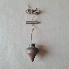 VTG rare Original Large antique iron plumb bob leveling measuring carpenter tool