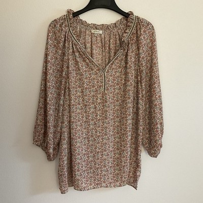 Max Studio Women Tops Plus Size 3X Floral 3/4 Sleeves 